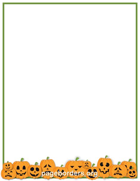 Jack O Lantern Border Clip Art Page Border And Vector Graphics