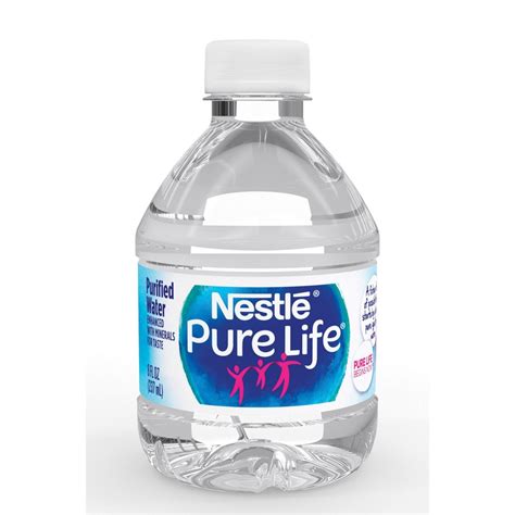 Pure Life Purified Bottled Water 8 Fl Oz 237 Ml Bottle 24