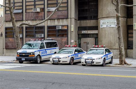 Nypd Different New York Police Department Cars Parked Next To Each