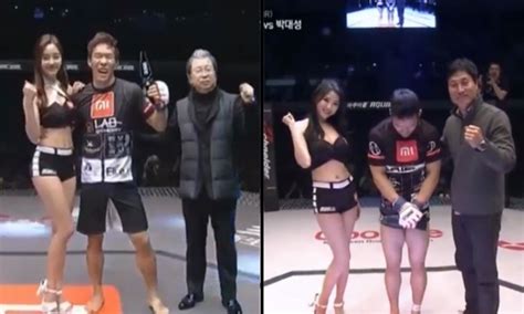 Korean Mma Fighter Refuses To Take Pictures With Ring Girl After Sexual