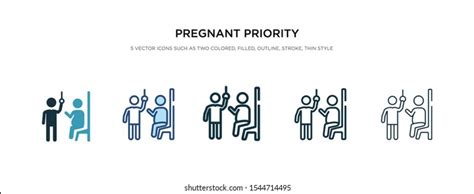 Pregnant Priority Icon Different Style Vector Stock Vector Royalty