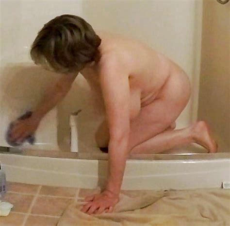 Gilf Gets Naked To Clean The Shower Xxx Porno