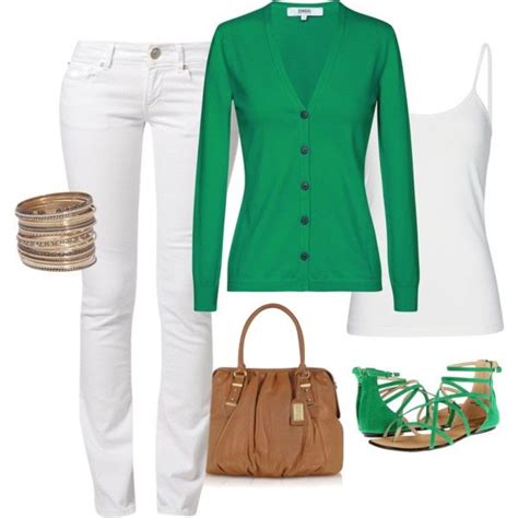 Emerald Green And White Work Outfit Royal Blue Outfits White Outfits Cool Outfits Green