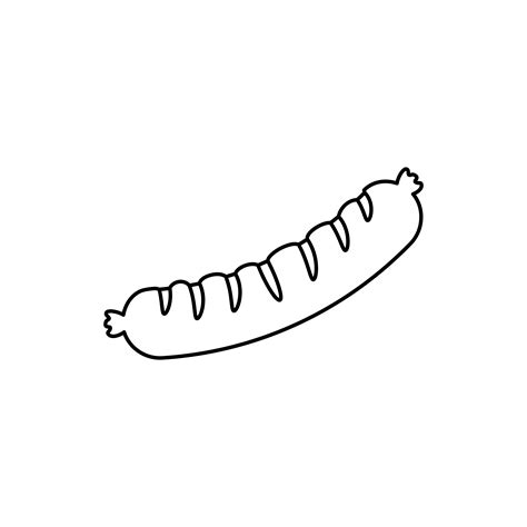 Sausage Delicious Food Line Style Icon 3248848 Vector Art At Vecteezy
