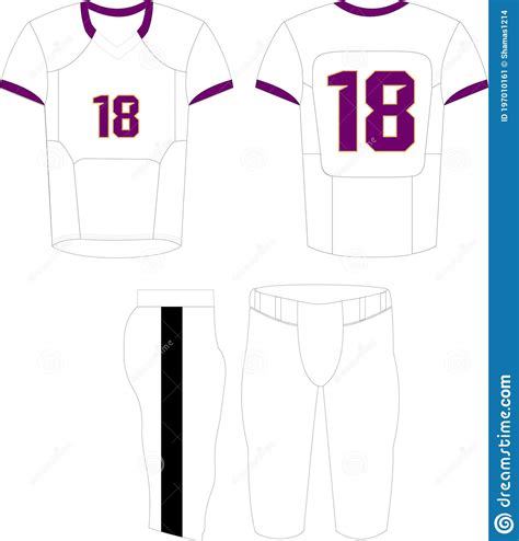 American Football Jerseyt Shirt Sport Design Template Uniforms Front