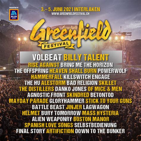 Graspop metal meeting 2021 je hudební festival, který se uskuteční 17. Volbeat | News | Greenfield Festival 2021