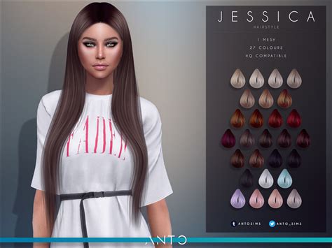 Jessica Hairstyle By Anto At Tsr Sims 4 Updates