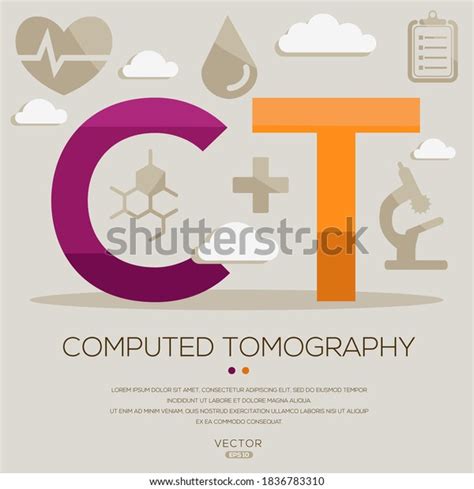Ct Mean Medical Acronyms Letters Icons Stock Vector Royalty Free
