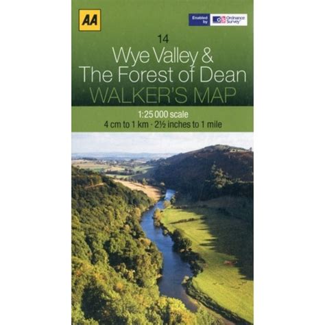 Wye Valley And Forest Of Dean Aa Walkers Map 14