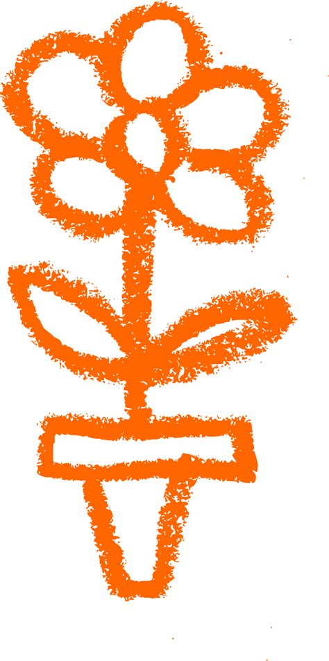 Crayon Chalk Flower Drawing Png Transparent