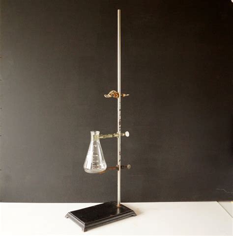 Vintage Industrial Cast Iron Lab Stand With Ring Clamp 36