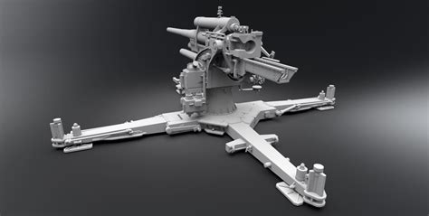 Flak 88 Stationary Scale Model 3d Model 3d Printable Cgtrader