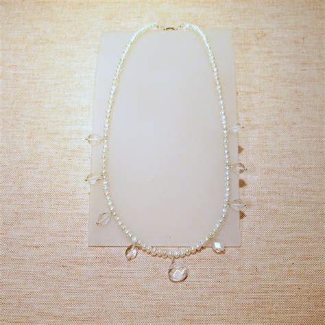 Faceted Crystal Quartz And Small Freshwater Pearls Necklace Etsy