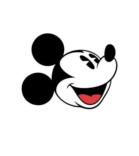 Classic Mickey Mouse Face Svg Svg Dxf Cricut Silhouette Etsy