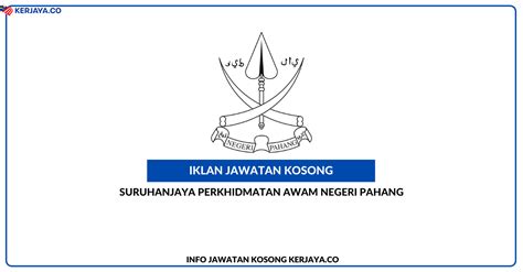 Permohonan tanah kerajaan bagi projek pelaburan. Suruhanjaya Perkhidmatan Awam Negeri Pahang • Kerja Kosong ...