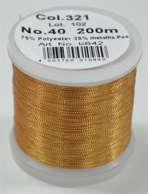 Gold and yellow embroidery thread colors. Madeira Metallic 40, 200m Machine Embroidery Thread, ROSE ...