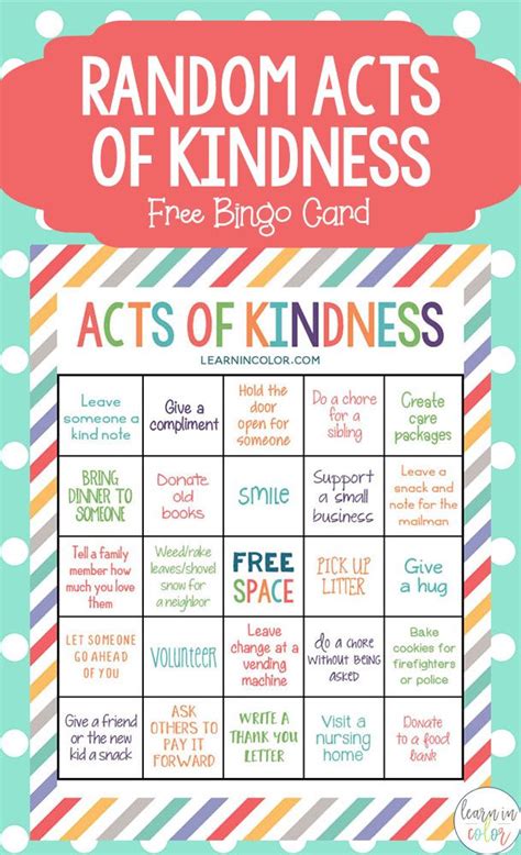 The Random Acts Of Kindness Game For Kids