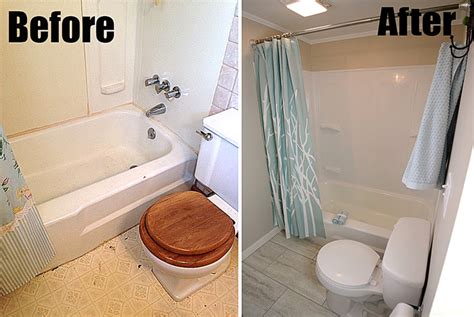 Painting bathroom tiles before and after and you can really update the look of a bathroom especially if you have some of the old color tiles like pink or avocado but in this case the blue tiles here work pretty well. Follow this flip: Bathroom before and after | Living Rich ...