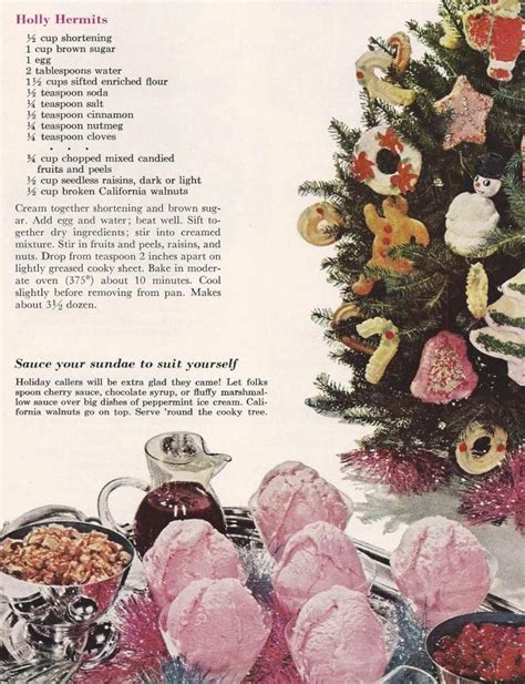 We've got renditions of all of the most popular christmas cookies, including sugar cookies, peanut butter cookies, and spiced gingerbread, plus fresh new ideas. Vintage Christmas Cookie Recipes from a 1959 Better Homes ...