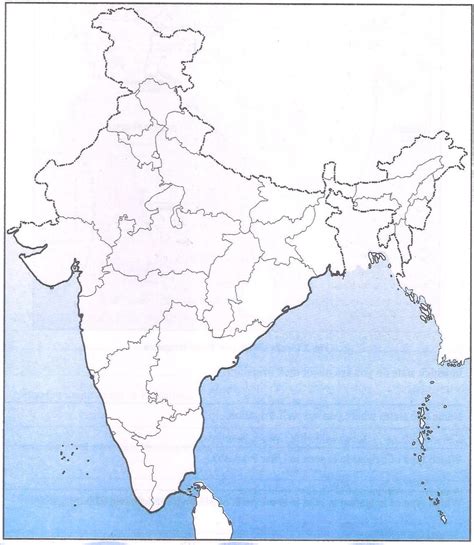 Outline Political Map Of India Outline Of India Polit