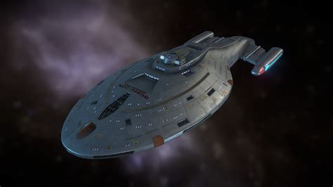 Uss Voyager 4k Textures Star Trek Intrepid Download Free 3d Model By