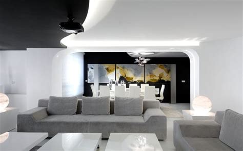 Schwarz weisse wohnzimmer wirken besonders hochwertig da die farbwahl so gegensaetzlich ist. Maisonette in Galicia-luxus wohnzimmer in schwarz weiß ...
