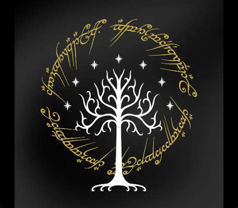 Vector Lotr Lord Of The Rings Tree Of Gondor Inspired Etsy