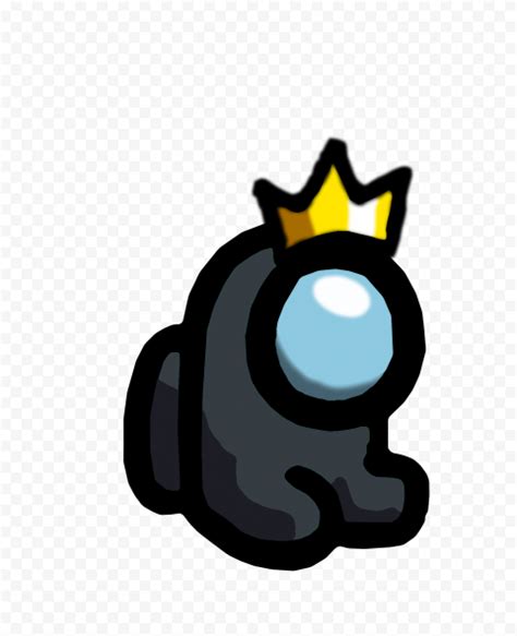 Hd Black Among Us Mini Crewmate Baby With Crown Hat Png Citypng