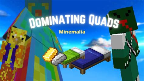 Dominating Quads Minemalia Bedwars Youtube