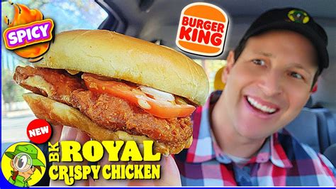 Burger King Bk Spicy Royal Crispy Chicken Sandwich Review Peep This Out Youtube