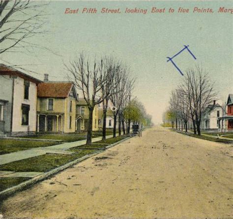 East Fifth Street Looking East To Five Points Marysville O