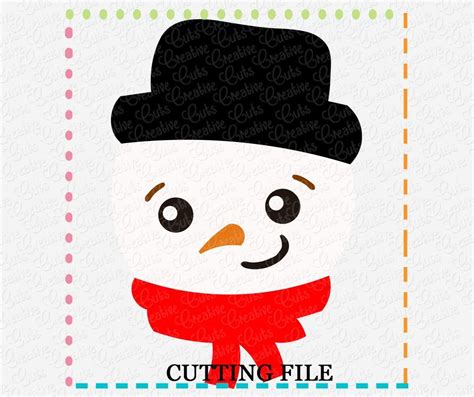 Snowman Cutting File Svg Dxf Eps Creative Appliques