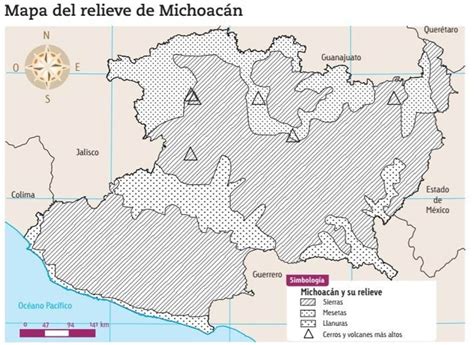 Mapa De Michoacan Con Rios Y Lagos Rela