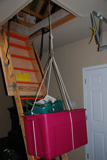 Attic Pulley Lift System