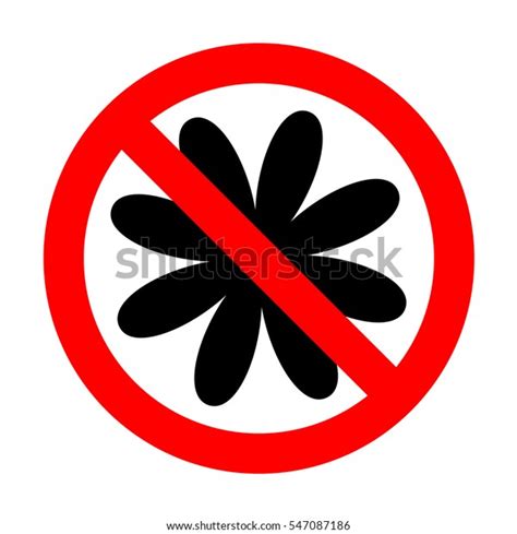 No Flower Sign Illustration Stock Vector Royalty Free 547087186