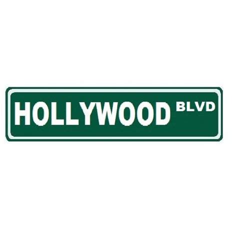 Hollywood Blvd Custom Street Sign 6x24 Novelty Sign Home