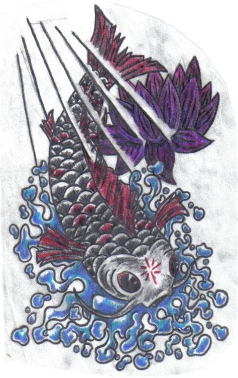 Purple Koi Fish Tattoo Designs Koi Fish Tattoo Design By Koi Fish
