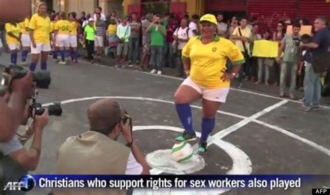 World Cup 2014 Naked Prostitutes Play Football To Raise Awareness Of Sex Worker S Rights