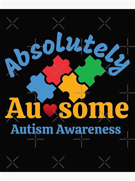 Autism Awareness Puzzle Pieces T Autism Awareness Month Poster