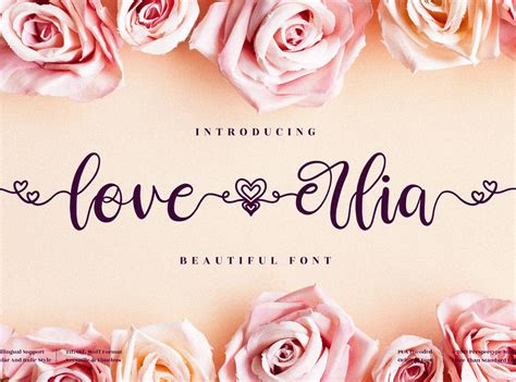 Love Erlia Beautiful Script Font By Perspectype Studio On Dribbble
