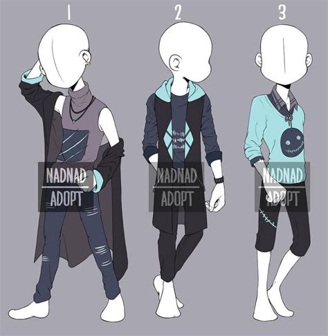 Anime outfits cool outfits drawing anime clothes manga clothes anime boy hair chibi characters anime dress cocoppa play fashion design drawings. CLOSED Casual Boy Fashion Adopt 5 by NadiaSyahda | Drawing clothes, Character design