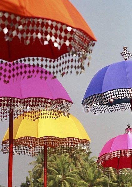 Embellished Parasols Beautiful Indian Garden Umbrella Colorful