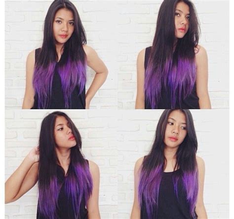 Purple Dip Dye Hair Purple Brown Hair Hair Color Purple
