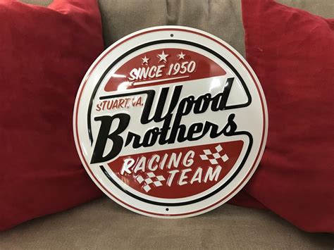 Wood Brothers Racing — Vintage Round Metal Sign
