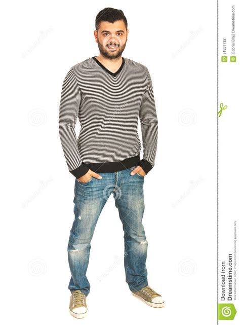 Full Body Shot Of Casual Man Stock Photography Image