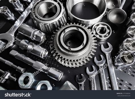 Car Parts On Black Background Stock Photo 275768504 Shutterstock