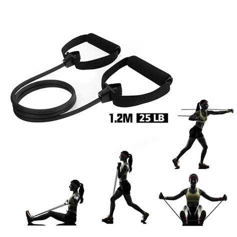 fitness exercise cords pull rope stretch resistance bands elastic yoga traini xi ebay