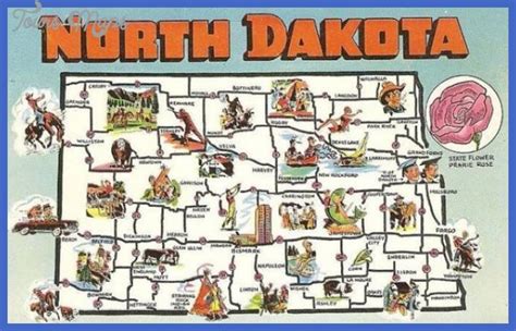 North Dakota Map Tourist Attractions