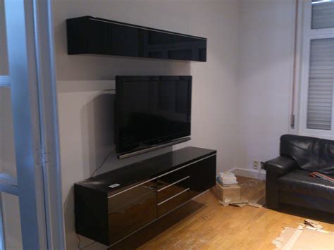 Besta floating media cabinet with flat panel tv ikea hackers. Pin on Decor ideas