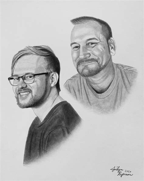 Custom Portrait Drawing From Your Photo Pencil Portrait Etsy